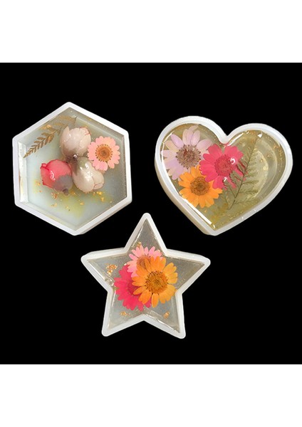 F029 Tarzı 3D Beş Yıldız Altıgen Sekizgen Diy Kristal Epoksi Kalıp Takı Kolye Dekorasyon Çikolata Jöle Kil Sabun Mum Reçine Kalıp (Yurt Dışından) fırsatları