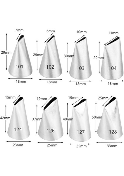 1 ADET-128 Tarzı #101 #102 #103 #g Gül Yaprağı Şekli Oluşturmak Için Nozul Dekorasyon Buzlanma Ucu Pişirme ve Pastacılık Araçları Bakeware (Yurt Dışından)