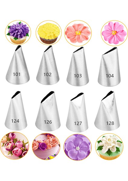 1 ADET-128 Tarzı #101 #102 #103 #g Gül Yaprağı Şekli Oluşturmak Için Nozul Dekorasyon Buzlanma Ucu Pişirme ve Pastacılık Araçları Bakeware (Yurt Dışından)