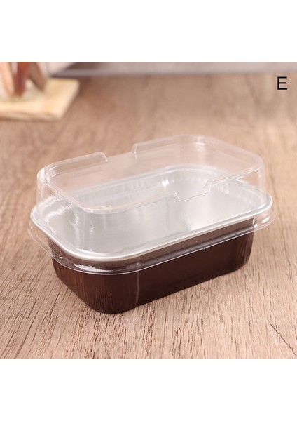 A5 Stili ml Dikdörtgen Alüminyum Folyo Pişirme Fincan Tava Puding Kapaklı Kutu Alüminyum Folyo Pişirme Kek Kutusu Cupcake Pişirme (Yurt Dışından)