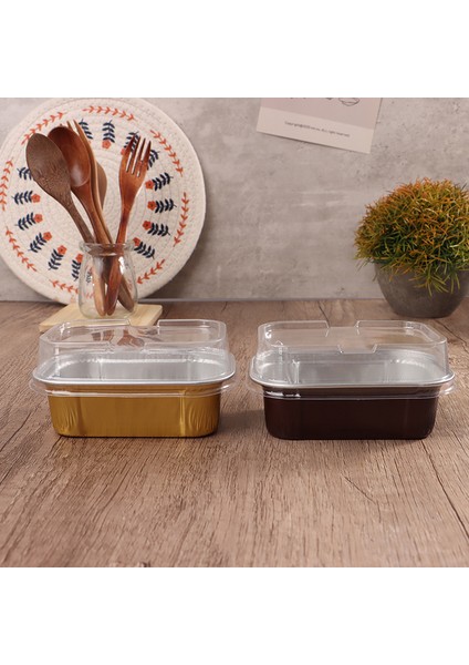 A5 Stili ml Dikdörtgen Alüminyum Folyo Pişirme Fincan Tava Puding Kapaklı Kutu Alüminyum Folyo Pişirme Kek Kutusu Cupcake Pişirme (Yurt Dışından) fırsatları