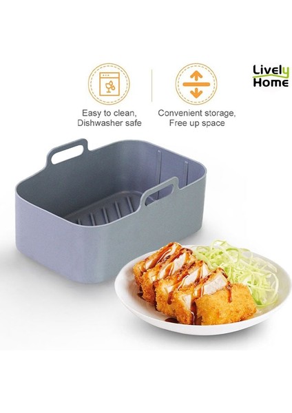 Gri Tarzı Hava Fritöz Silikon Sepet Pizza Kızarmış Tavuk Sepeti Silikon Kalıplar Airfryer Fırın Pişirme Tepsisi Vapur Fritöz Pişirme Aksesuarları (Yurt Dışından) fiyatları