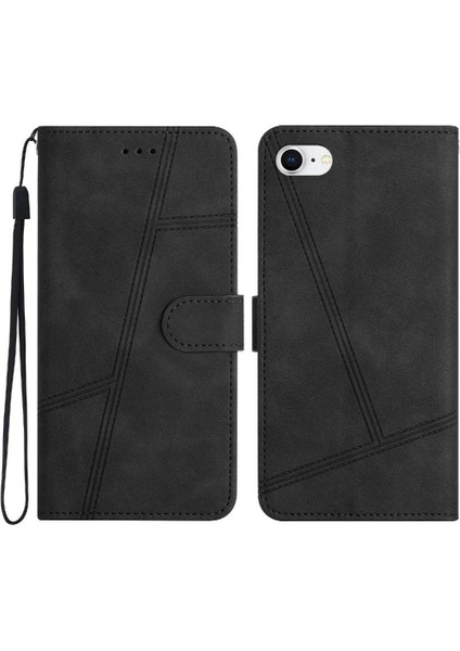 IPhone 7/8 Için Flip Case Kart Yuvaları Tutucu Manyetik Cüzdan Pu Deri Tam (Yurt Dışından)