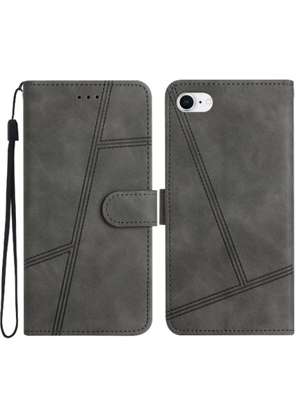 IPhone 7/8 Için Flip Case Kart Yuvaları Tutucu Manyetik Cüzdan Pu Deri Tam (Yurt Dışından)