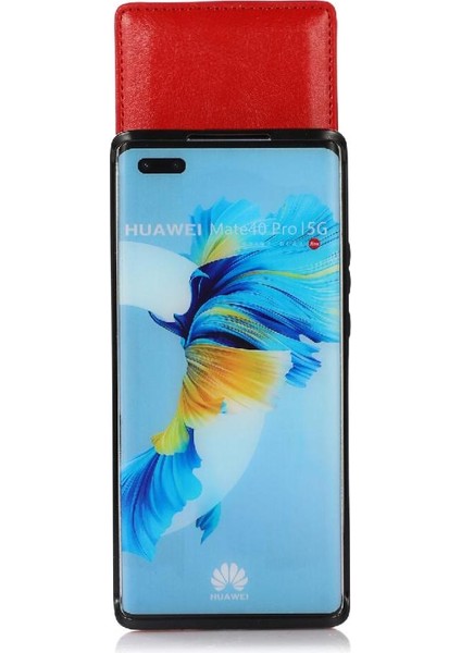 Huawei Mate 40 Kart Tutucu ile Uyumlu Premium Deri Çanta Cüzdan (Yurt Dışından)