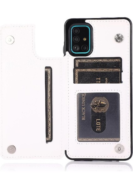 Samsung Galaxy A51 4g Kart Yuvaları Için Cüzdan Durumda Pu Deri Çift Toka (Yurt Dışından) fiyatları