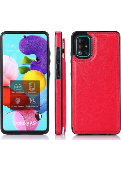 Samsung Galaxy A51 4g Kart Yuvaları Için Cüzdan Durumda Pu Deri Çift Toka (Yurt Dışından) fırsatları