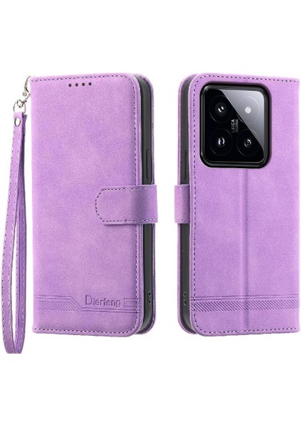 Xiaomi 14 Pro Premium Manyetik Kapatma Bileklik Kart Yuvaları Için Flip Case (Yurt Dışından)