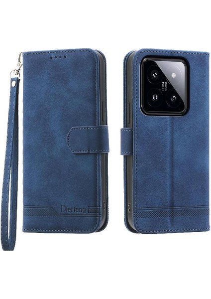 Xiaomi 14 Pro Premium Manyetik Kapatma Bileklik Kart Yuvaları Için Flip Case (Yurt Dışından)