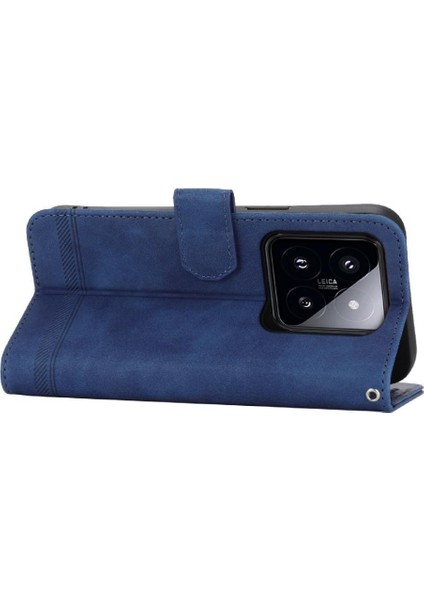 Xiaomi 14 Pro Premium Manyetik Kapatma Bileklik Kart Yuvaları Için Flip Case (Yurt Dışından)