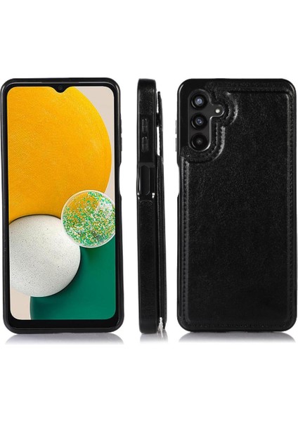 Kart Pu ile Samsung Galaxy A13 5g Çift Manyetik Toka Için Cüzdan Kılıf (Yurt Dışından)