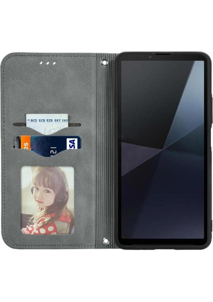 Sony Xperia 10 Vı Için Flip Case Cüzdan Basit Iş Deri Kılıf Flip (Yurt Dışından) fırsatları