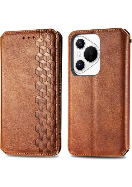 Huawei Pura 70 Cüzdan Fonksiyonu Için Flip Case Kapak Zarif Deri (Yurt Dışından)