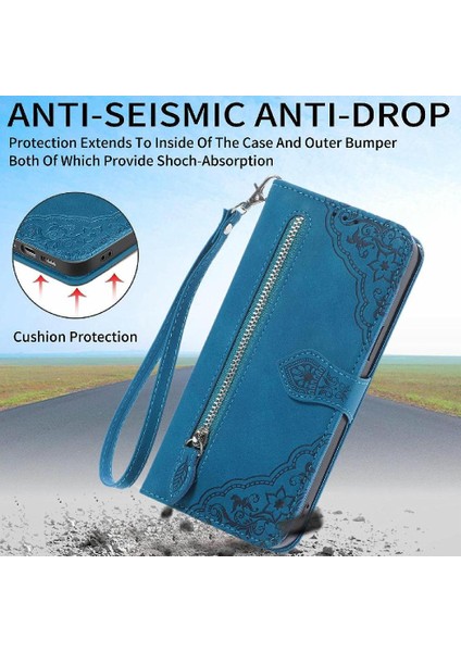 Huawei Pura 70 Pro Için Flip Case Artı Flip Fermuar Tarzı Cüzdan Çok Renkli (Yurt Dışından)