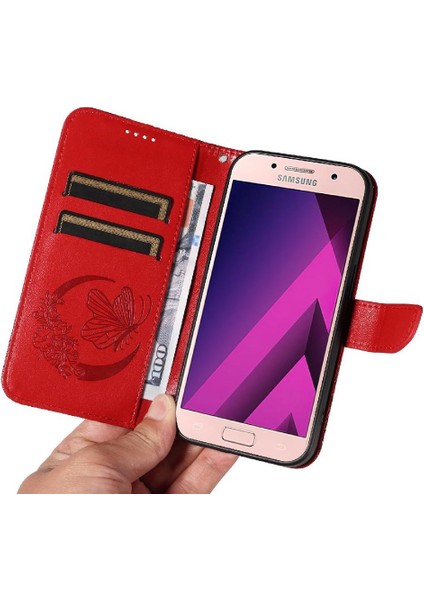 Kredi Kartı Yuvası Ayrılabilir El ile Samsung Galaxy A3 2017 Için Flip Case (Yurt Dışından)