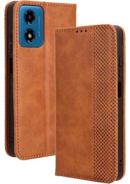 Motorola Moto G24/G24 Güç Cüzdan Manyetik Kapatma Pu Deri Kılıf (Yurt Dışından)