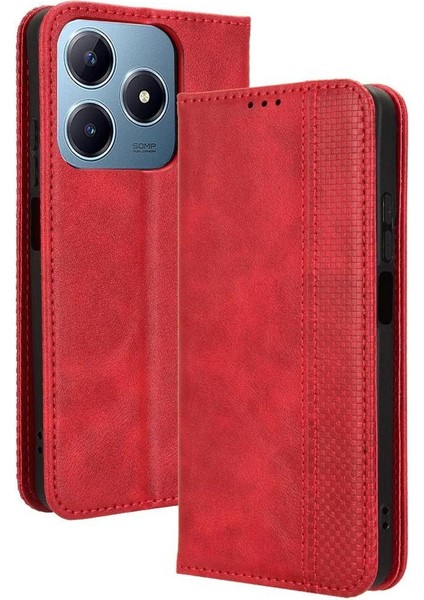 Realme C63 4g Cüzdan Pu Deri Manyetik Kapatma Için Kılıf (Yurt Dışından)