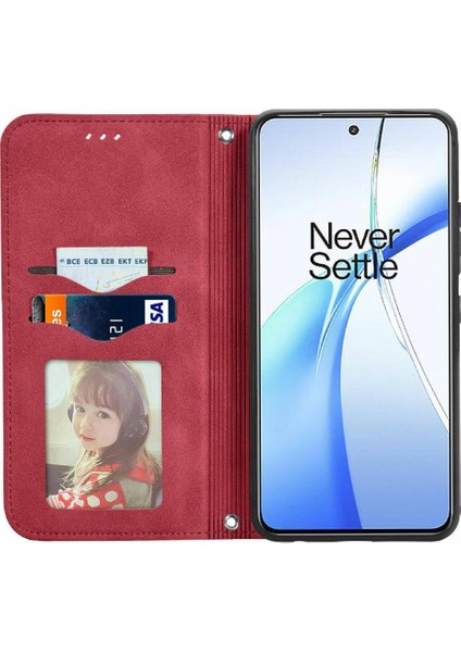 Oneplus Nord Ce4 Için Flip Case Cüzdan Kapak Çevirin Deri Kılıf Darbeye (Yurt Dışından)