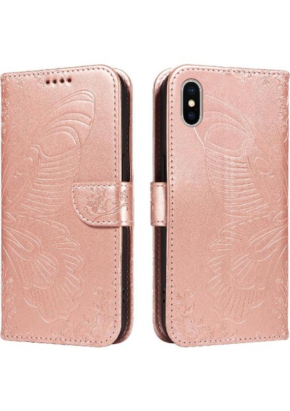 Kredi Kartı Yuvası ile IPhone Xs Max Için Flip Case Ayrılabilir El Kayışı (Yurt Dışından)