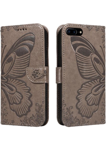IPhone 6 Için Flip Case Artı/6s Artı Kredi Kartı Yuvası ile Kabartmalı El (Yurt Dışından)