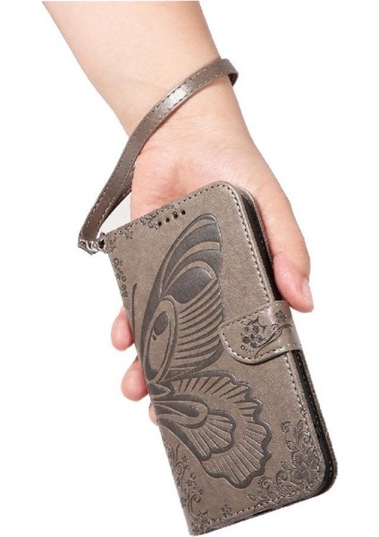 IPhone 6 Için Flip Case Artı/6s Artı Kredi Kartı Yuvası ile Kabartmalı El (Yurt Dışından)
