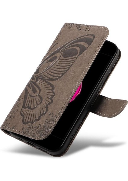 IPhone 6 Için Flip Case Artı/6s Artı Kredi Kartı Yuvası ile Kabartmalı El (Yurt Dışından)