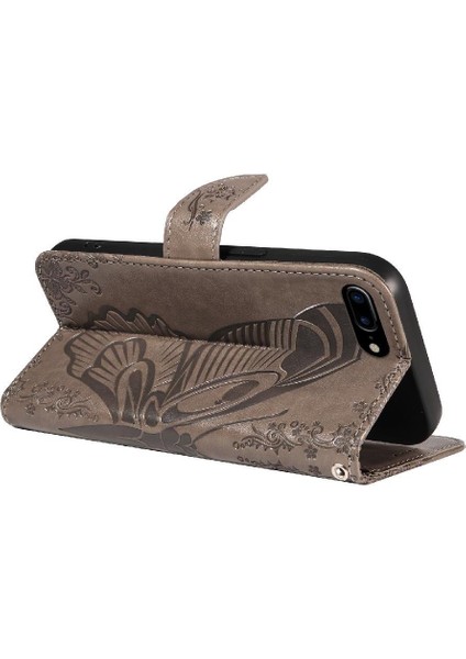 IPhone 6 Için Flip Case Artı/6s Artı Kredi Kartı Yuvası ile Kabartmalı El (Yurt Dışından)