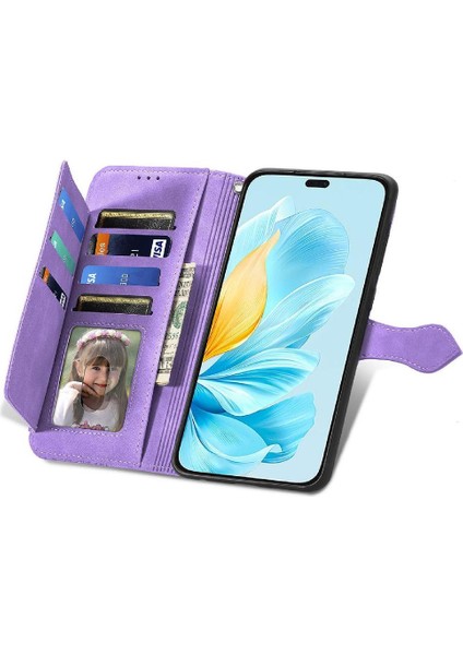 Onur Için Flip Case 200 Lite Çoklu Kart Yuvası Cüzdan Iş Çevirme Fermuar (Yurt Dışından)