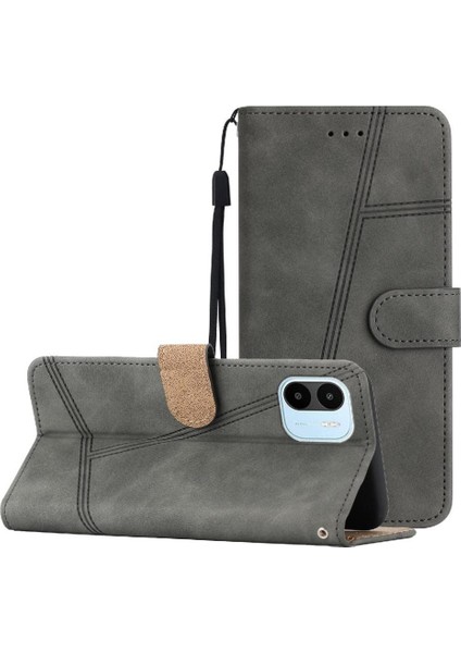 Xiaomi Redmi A1 Bilek Kayışı Için Flip Case Cüzdan Pu Deri Flip Folio (Yurt Dışından)