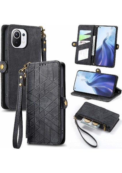 Colorful Shop Xiaomi 11 Için Flip Case Cüzdan Kılıf Darbeye Basit Iş (Yurt Dışından)