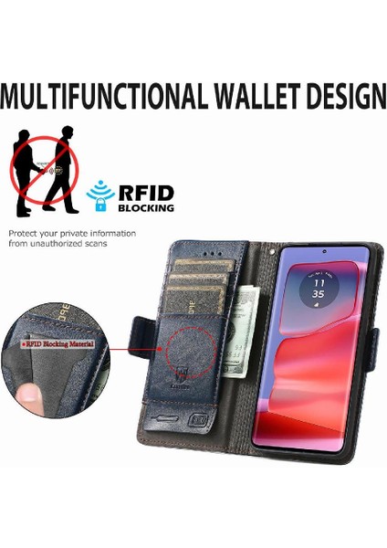 Motorola Edge 50 Pro Cüzdan Ekleme Çok Renkli Çoklu Kart Için Flip Case (Yurt Dışından) modelleri