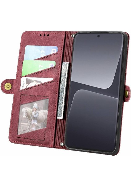 Xiaomi 13 Pro Flip Kapak Için Flip Case Basit Iş Cüzdan Deri Kılıf (Yurt Dışından) modelleri