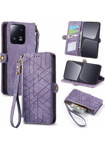 Xiaomi 13 Için Flip Case Darbeye Kapak Kılıf Basit Cüzdan (Yurt Dışından)