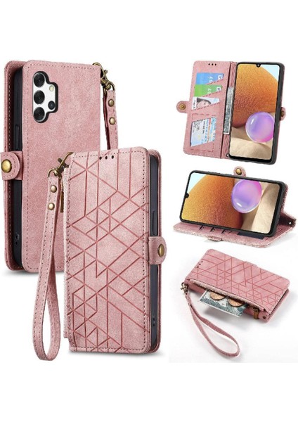Samsung Galaxy A32 4g Için Flip Case Deri Kılıf Kapak Basit Cüzdan (Yurt Dışından)