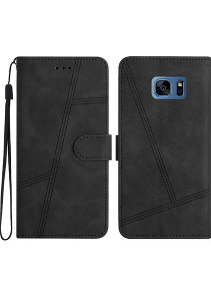 Samsung Galaxy S7 Kart Yuvaları Tutucu Manyetik Tam Koruma Için Flip Case (Yurt Dışından)