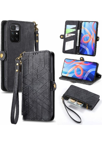 Xiaomi Redmi Not 11 Için Flip Case 4g Darbeye Basit Iş Cüzdan (Yurt Dışından)
