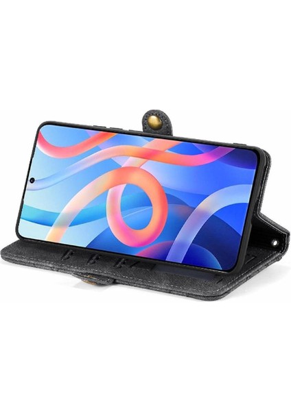 Xiaomi Redmi Not 11 Için Flip Case 4g Darbeye Basit Iş Cüzdan (Yurt Dışından)