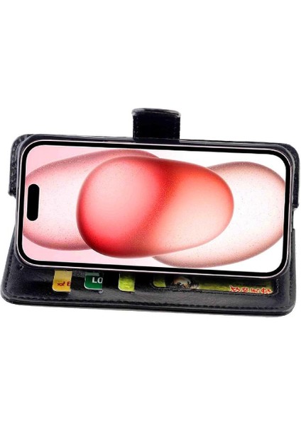 IPhone 15 Için Flip Case Manyetik Kapatma Kickstand Pu Deri Kart Tutucu (Yurt Dışından) modelleri