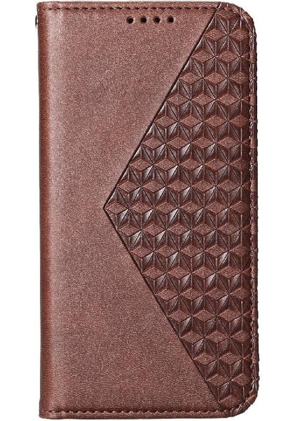 IPhone 15 Için Flip Case Standı Eşkenar Dörtgen Şekli Cüzdan El Kayışı Günlük Kullanım (Yurt Dışından) fırsatları