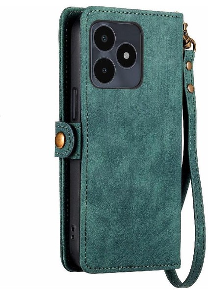 Realme Not 50 Için Flip Case Basit Iş Darbeye Kapak Kapak Cüzdan (Yurt Dışından)