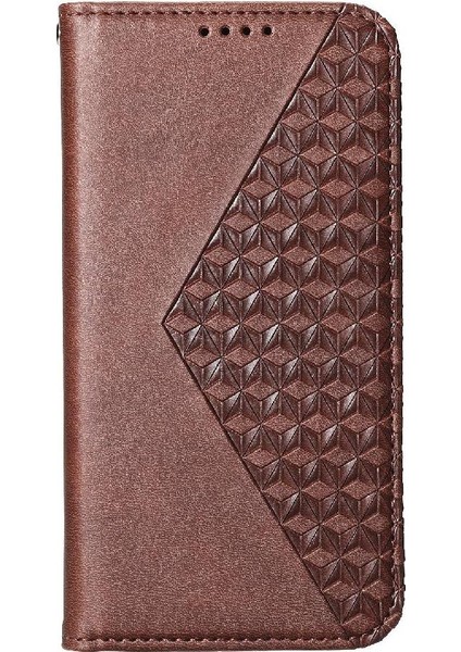 IPhone 15 Için Flip Case Pro Max El Kayışı Standı Günlük Kullanım Eşkenar Dörtgen Şekli (Yurt Dışından)