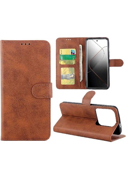 Xiaomi 14 Pro Pu Deri Manyetik Kapatma Kickstand Kart Için Filp Durumda (Yurt Dışından) modelleri