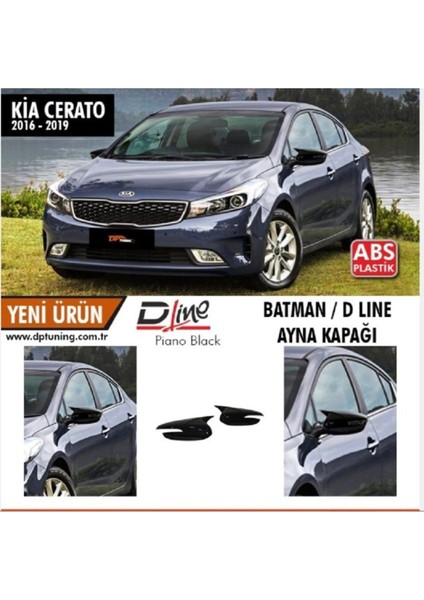 Kia Cerato Batman Yarasa Ayna Kapağı Sinyalli Piano Black 2016 2017 2018 2019 Uyumlu