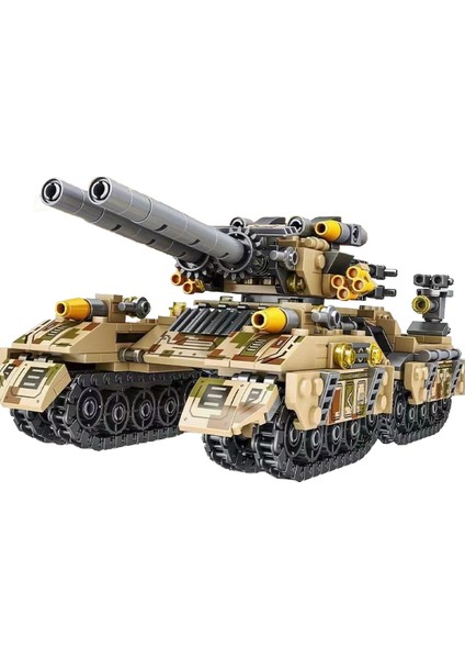 Çocuk Tankı Mecha Yapı Taşları Erkek Oyuncakları Bulmaca Montajı Çocuklara Hediyeler (Yurt Dışından)