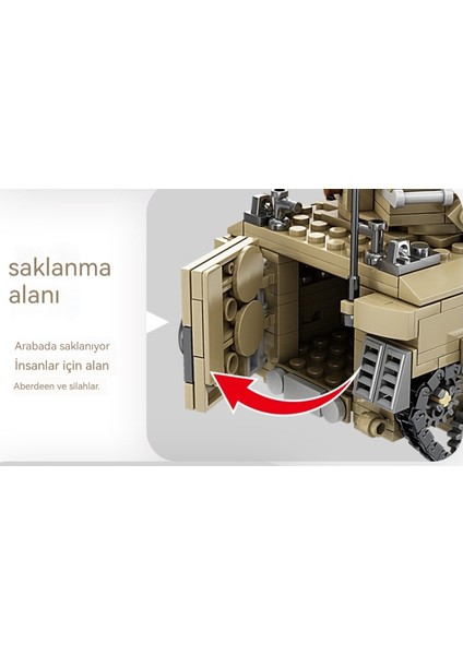 Çocuk Tankı Mecha Yapı Taşları Erkek Oyuncakları Bulmaca Montajı Çocuklara Hediyeler (Yurt Dışından)