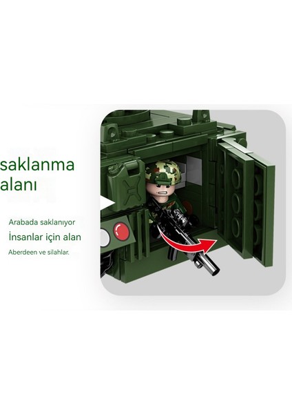 Çocuk Tankı Mecha Yapı Taşları Erkek Oyuncakları Bulmaca Montajı Çocuklara Hediyeler (Yurt Dışından)