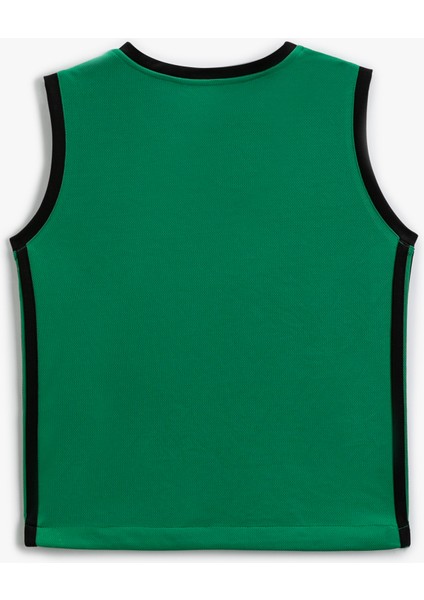 Lisanslı Atlet Sylvester Baskılı V Yaka Kolsuz fırsatları