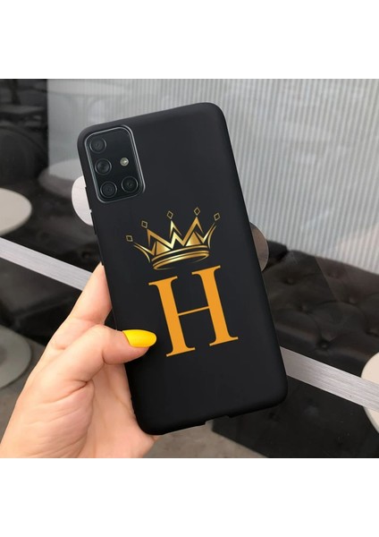 Samsung Galaxy A51 Uyumlu Kılıf Silikon Esnek Isme Özel Baskılı Harf
