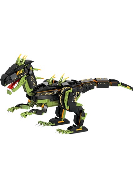 Velociraptor Küçük Parçacık Yapı Taşı Dönüştürme Robotu Dinozor Müzesi Modeli Yapı Taşı Montaj Oyuncak (Yurt Dışından)
