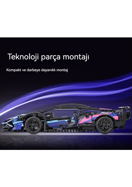 Cyberpunk Spor Araba Yapı Taşı Montaj Serisi Oyuncaklar Erkekler Için Doğum Günü Hediyesi (Yurt Dışından)